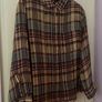 Zara Green, Brown, Yellow Ramie Striped Shirt Blouse Image 8