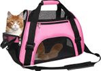 Pet Carrier Bag, Airline Approved Duffle Bags, Pet Travel Portable Bag Home for Little Dogs, Cats and Puppies, Small Animals (M, Pink) (FREE SHIPPING)