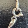 silver necklace with natural coral pendant Image 3