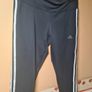 womens Adidas high waisted 3 quarter length leggings shorts Size Large 16-18 navy Image 5
