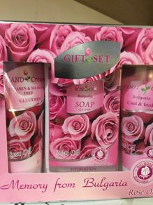 Rose Oil Gift Set - Hand Cream Soap and Foot Cream