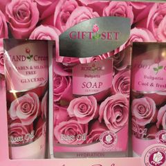 Rose Oil Gift Set - Hand Cream Soap and Foot Cream