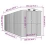Garden Shed Anthracite 192x606x223 cm Galvanised Steel Image 6