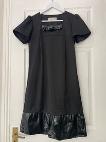 By Malene Birger     Black Patent Trim Dress     Size 8