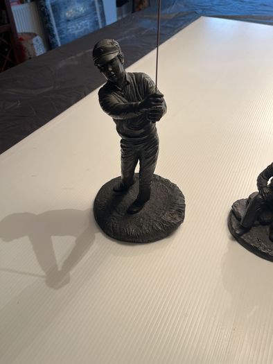 Three items of bronze statues