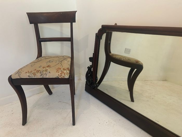 Set of Regency Style Mahogany Bar Back Dining Chairs
