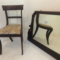 Set of Regency Style Mahogany Bar Back Dining Chairs