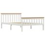 Bed Frame with 2 Drawers White Solid Pine Wood 120x200 cm Image 3