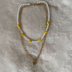 cute layered preppy necklace