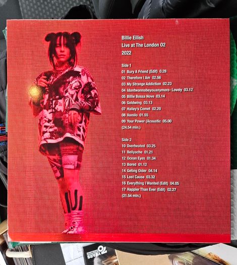 Billie Eilish "Happier Than Ever (Live at the London 02)" Vinyl Album
