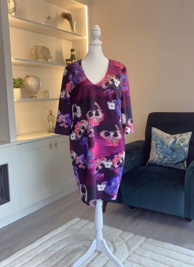 Ladies Purple and Pink Midi Dress by Nissa