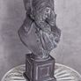 63 cm Dog Bust Garden Sculpture  Antique Style Dog Head Figurine on Pedestal Image 4