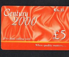 Ireland IR5/ E6.35 Dome Telecom Century 2000 (Remote Memory) Prepaid Calling Card