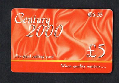 Ireland IR5/ E6.35 Dome Telecom Century 2000 (Remote Memory) Prepaid Calling Card