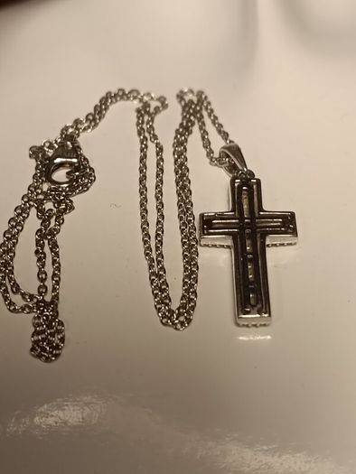 Sterling Silver Solid Cross and Chain