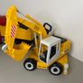 Vintage 2001 Bruder Mercedes Actros 4143 Tipping Truck with Liebherr Rotating Excavator Image 7