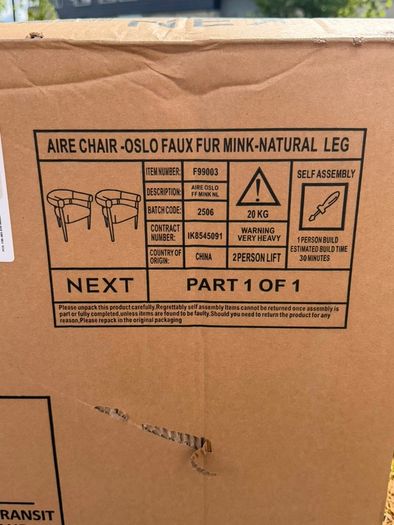 NEXT Aire Oslo Faux Fur Mink Chair