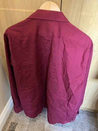 Purple log sleeve shirt size18 collar