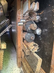 Selection of bamboo fire torches