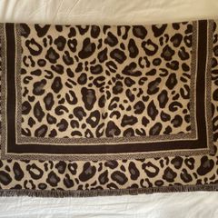 Leopard Print Brown/Beige Oversized Scarf Wrap Shawl Pashmina BNWT