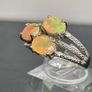 Sterling silver ring with Opals Image 5