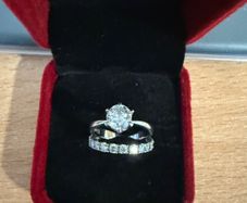 Bridal Engagement set Natural Diamond Ring