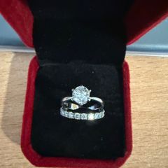 Bridal Engagement set Natural Diamond Ring