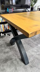 Oak Cross Leg Extending Dining Table Ex Display Excellent