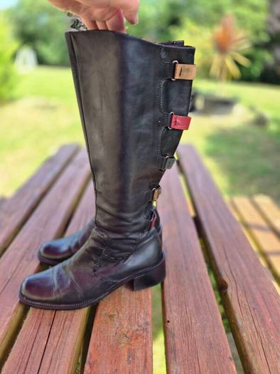 Roby and Pier Italian Leather Boots, Size UK4, EU37 - Wide Fit, AV