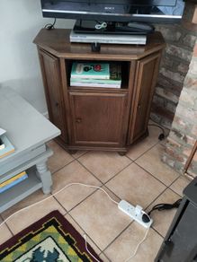 Corner TV unit - wooden