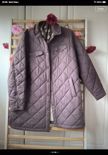 jacket fat face shacket quilted size 14 plum/ brown shade