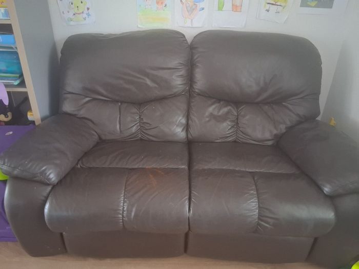 Brown recliner  sofa