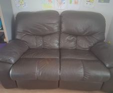 Brown recliner  sofa