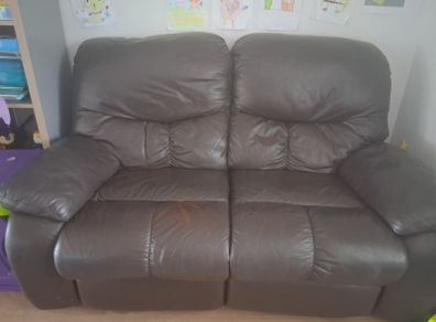 Brown recliner  sofa