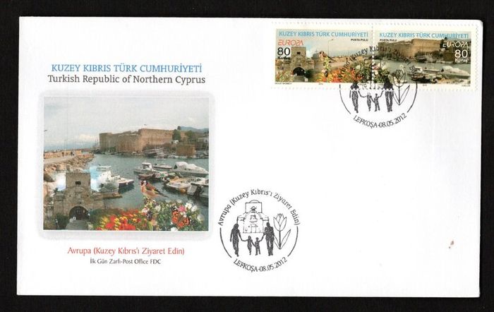 2012 Cyprus Europa: Visit Cyprus Commemorative Stamps Post Office First Day Cover (FDC)