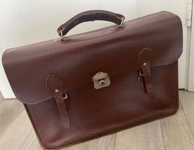 Vintage Brief Case Leather Vintage Style