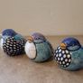 Mid-century trio of handpainted ceramic birds Image 3