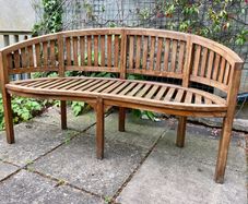 Curved garden bench