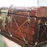 Antique Unusual Small Size Trunk -moneybox 8,2" x 3,4" H-4" Image 10