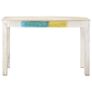 Dining Table White 120x60x76 cm Solid Mango Wood Image 3