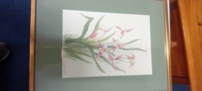 Una Gillespie Orchids Watercolour Painting