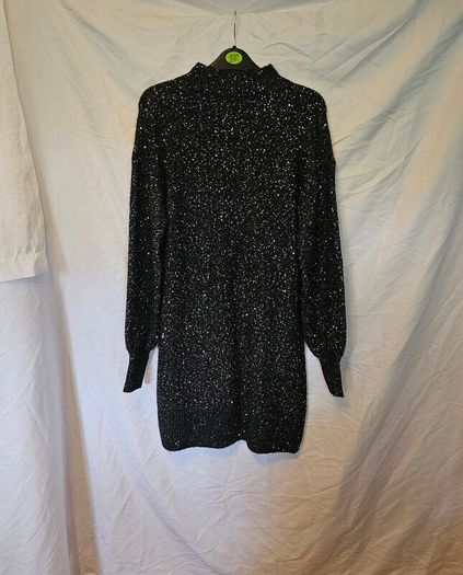 Mint Velvet Black Sparkly Jumper Dress