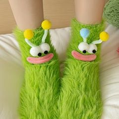 Fuzzy Alien Socks  Cozy & Whimsical