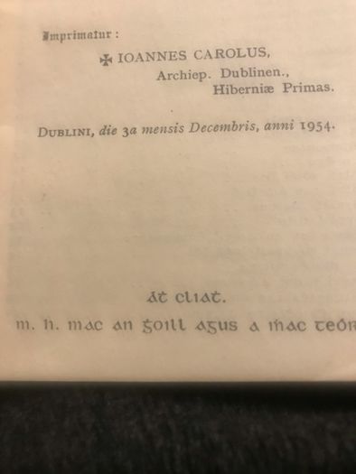 1st Edition-Na Paidreacha Coitianta (1954)