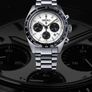 Seiko Prospex Speedtimer Solar 39mm Chronograph White Dial Steel Case Bracelet Watch Image 3