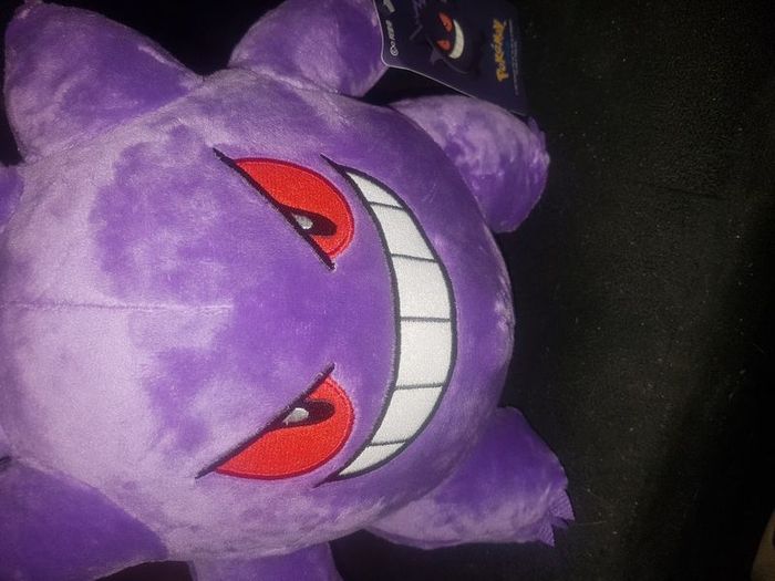 Pokemon Official Gengar 22cm tag holo sticker plush stuffed toy