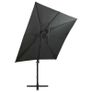 Cantilever Umbrella with Pole and LED Lights Anthracite 250 cm Image 4