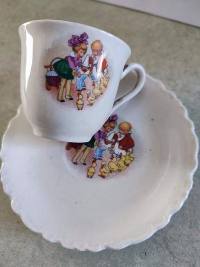 Johnson bros. bone china espresso cup and saucer.