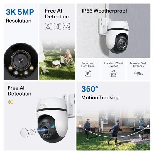 Outdoor Pan/Tilt Security Wi-Fi Camera 3K