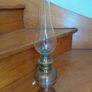 Antique French petit oil lamp copper/brass works Image 2